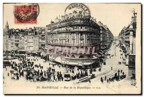 Cartes postales Marseille rue de la Republique