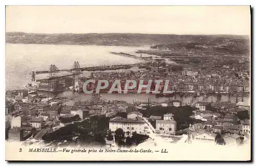 Cartes postales Marseille vue generale prise de Notre Dame de la Garde