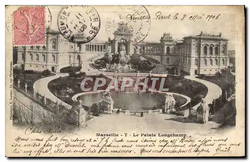 Cartes postales Marseille le palais Longchamp