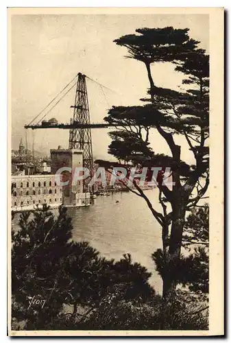 Cartes postales Marseille Vue sur l'entree du vieux Port et le Pont transbordeaur