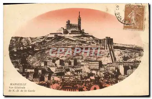 Cartes postales Marseille Vue Generale de Notre Dame de la Garde