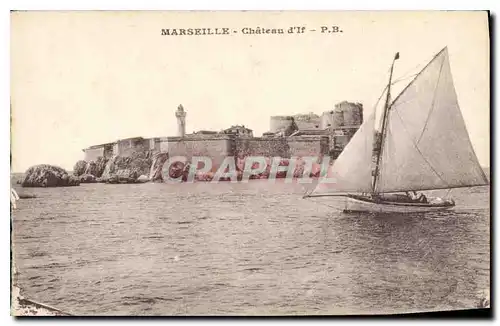 Cartes postales Marseille chateau d'If Bateau