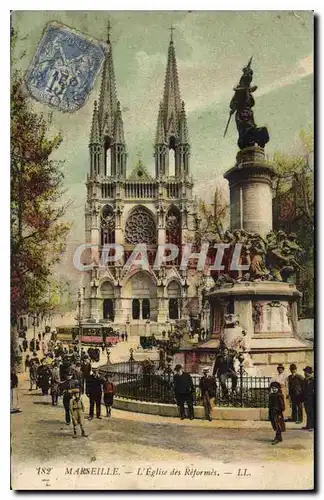 Cartes postales Marseille l'Eglise des Reformes Tramway