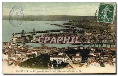 Ansichtskarte AK Marseille Vue generale prise de Notre Dame de la Garde