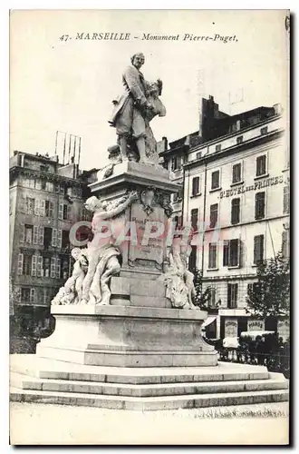 Ansichtskarte AK Marseille Monument Pierre Puget