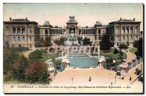 Ansichtskarte AK Marseille Ensemble du palais de Longchamp cher d'oeuvre de l'architecte Esperandieu