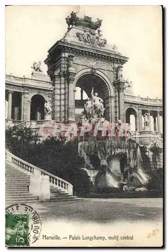 Cartes postales Marseille palais longchamp motif central