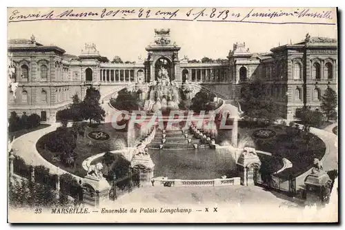 Cartes postales Marseille Ensemble du palais Longchamp