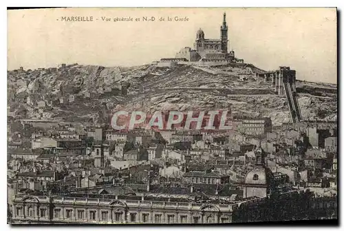 Cartes postales Marseille vue generale et N D de la Garde