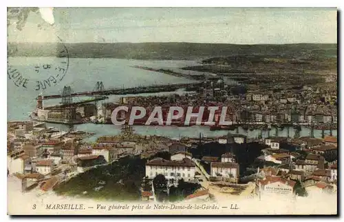 Cartes postales Marseille vue generale prise de Notre Dame de la garde