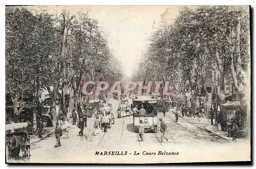 Cartes postales Marseille le Cours Belsunce Tramway