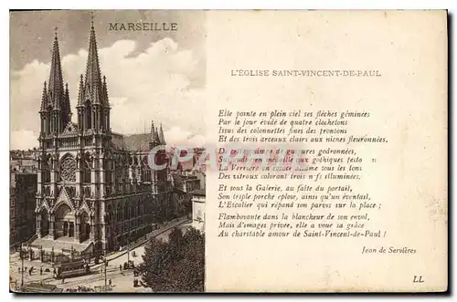 Cartes postales Marseille l'Eglise Saint Vincent de Paul