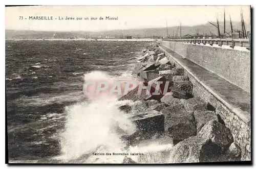 Ansichtskarte AK Marseille la Jetee par un jour de Mistral