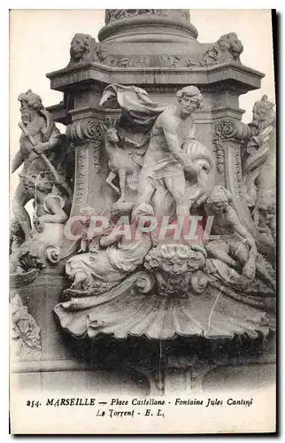 Cartes postales Marseille place Castellane fontaine Jules Cantini le Torrent