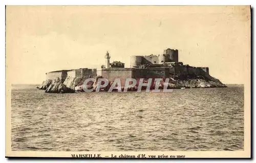 Cartes postales Marseille le chateau d'If vue prise en mer