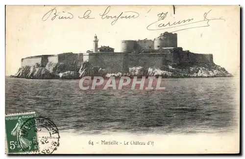 Cartes postales Marseille le chateau d'If