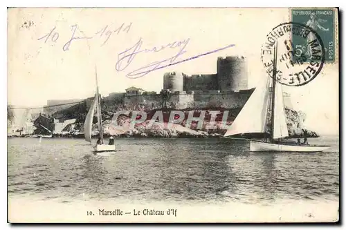 Cartes postales Marseille le chateau d'If Bateau