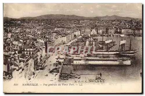 Ansichtskarte AK Marseille vue generale du Vieux Port Bateaux