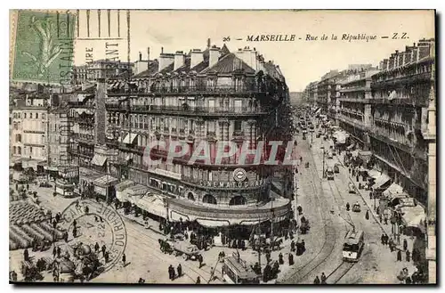 Cartes postales Marseille Rue de la Republique