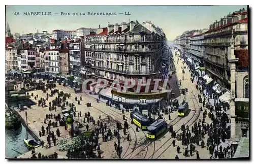 Cartes postales Marseille Rue de la Republique