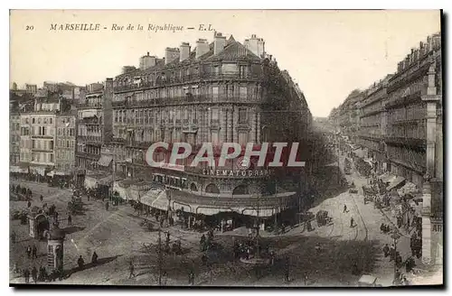 Cartes postales Marseille Rue de la Republique