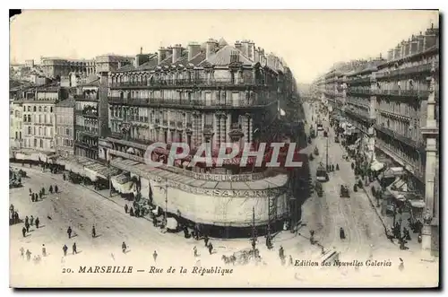 Cartes postales Marseille la Rue de la Republique Tramway