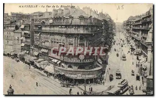 Cartes postales Marseille Rue de la Republique Tramway