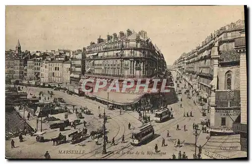 Cartes postales Marseille Perspective de la Rue de la Republique Tramway