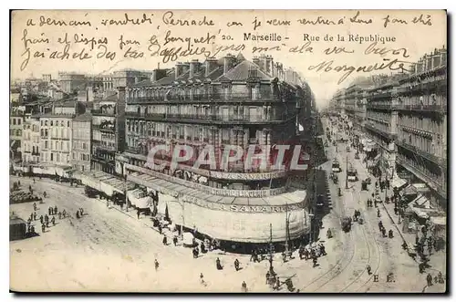 Cartes postales Marseille Rue de la Republique Tramway