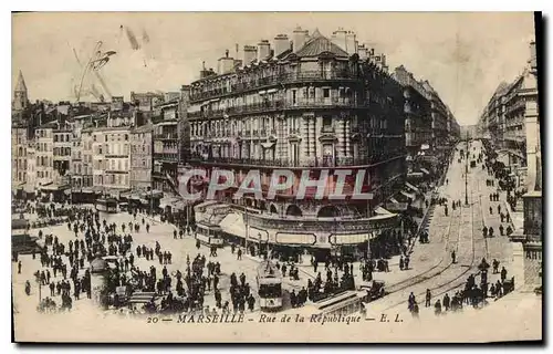 Cartes postales Marseille Rue de la Republique Tramway