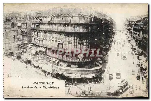 Cartes postales Marseille la Rue de la Republique Tramway