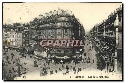 Cartes postales Marseille Rue de la Republique Tramway