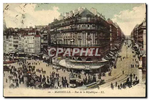 Cartes postales Marseille Rue de la Republique Tramway