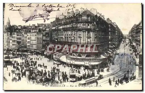 Cartes postales Marseille Rue de la Republique Tramway