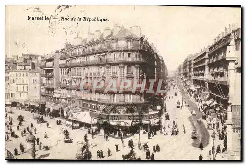 Cartes postales Marseille Rue de la Republique Tramway