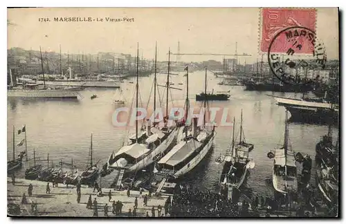 Cartes postales Marseille le Vieux Port Bateaux