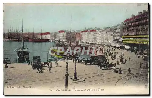 Cartes postales Marseille vue generale du Port Bateaux