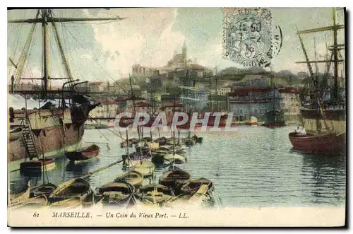 Cartes postales Marseille un coin du Vieux Port Bateaux