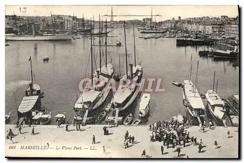 Cartes postales Marseille le Vieux Port Bateaux