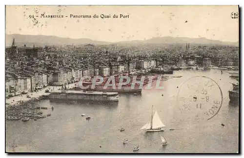 Ansichtskarte AK Marseille Panorama du Quai du Port Bateaux