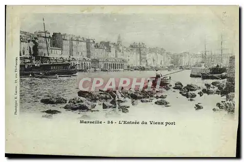 Ansichtskarte AK Marseille l'entree du Vieux Port Bateaux