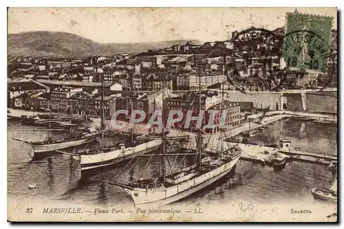 Ansichtskarte AK Marseille Vieux Port vue Panoramique Bateaux