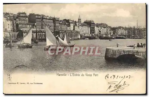 Cartes postales Marseille l'entree du Vieux Port Bateaux