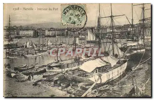 Cartes postales Marseille interieur du port Bateaux