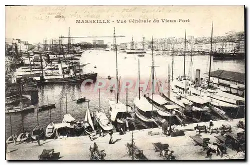 Cartes postales Marseille vue generale du Vieux Port Bateaux