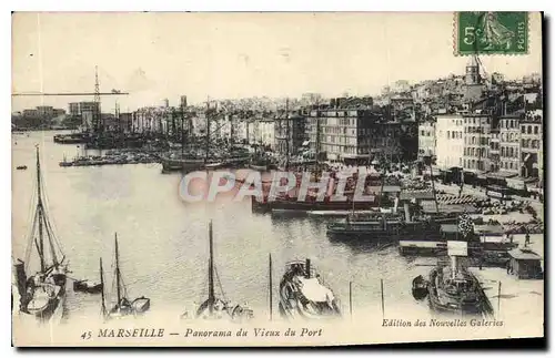 Cartes postales Marseille Panorama du Vieux du Port Bateaux