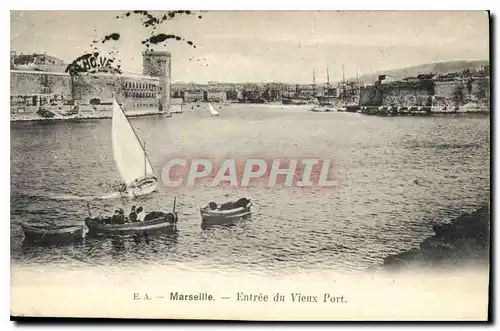 Ansichtskarte AK Marseille Entree du Vieux Port Bateaux