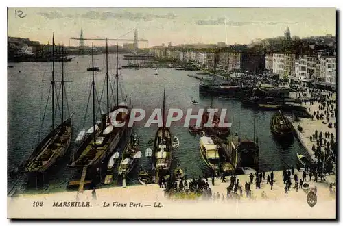 Cartes postales Marseille le Vieux Port Bateaux