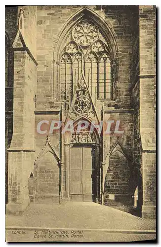 Ansichtskarte AK Colmar Eglise St Martin Portail