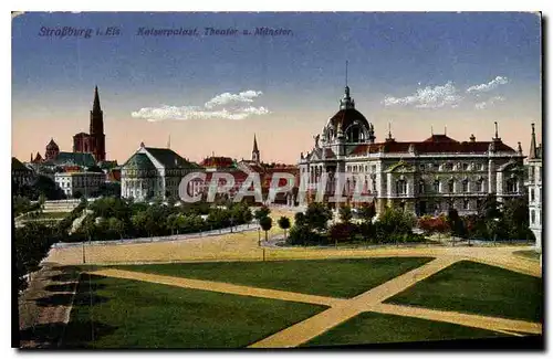 Cartes postales Strasbourg Kaiserpalast Theater U Munster